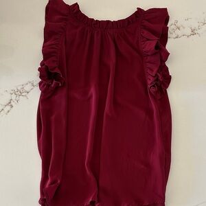 Workshop Clothing Sleeveless Top in Deep Red size medium